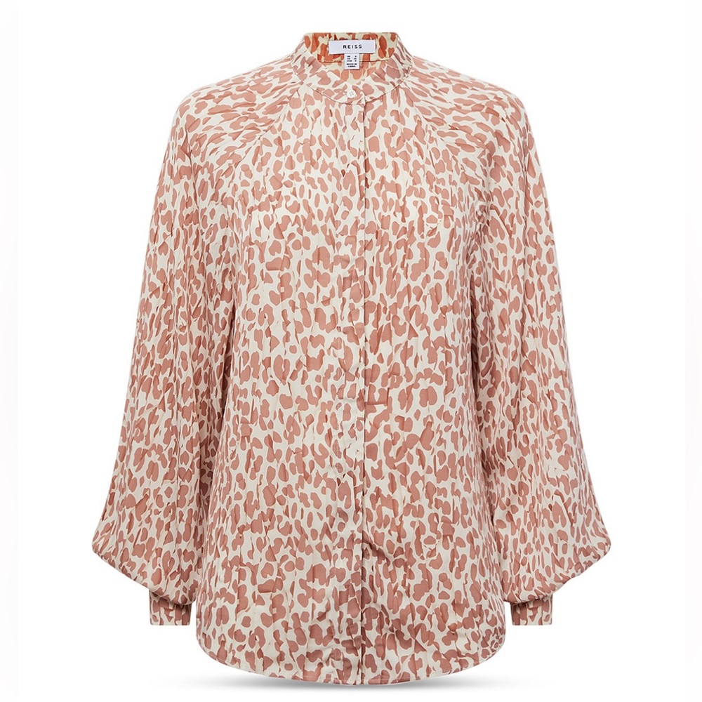 EUC Reiss Calla Animal print blouse. Size 8
